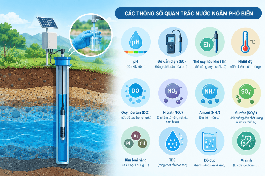 Thông số quan trắc nước ngầm